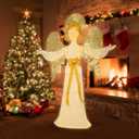 Christmas Outdoor Decorations Lighted Angel 48" Xmas LED Warm Lights Decor Indoor, Large Outdoor Holiday Decorations for Home, Yard, Garden, Porch