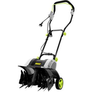 Cultivator Tiller for Gardening:18 Inch Electric Tiller with 6 Steel Tines, Corded 15 Amp Garden Rototiller for Soil Digging with Adjustable Wheels DEKOPRO