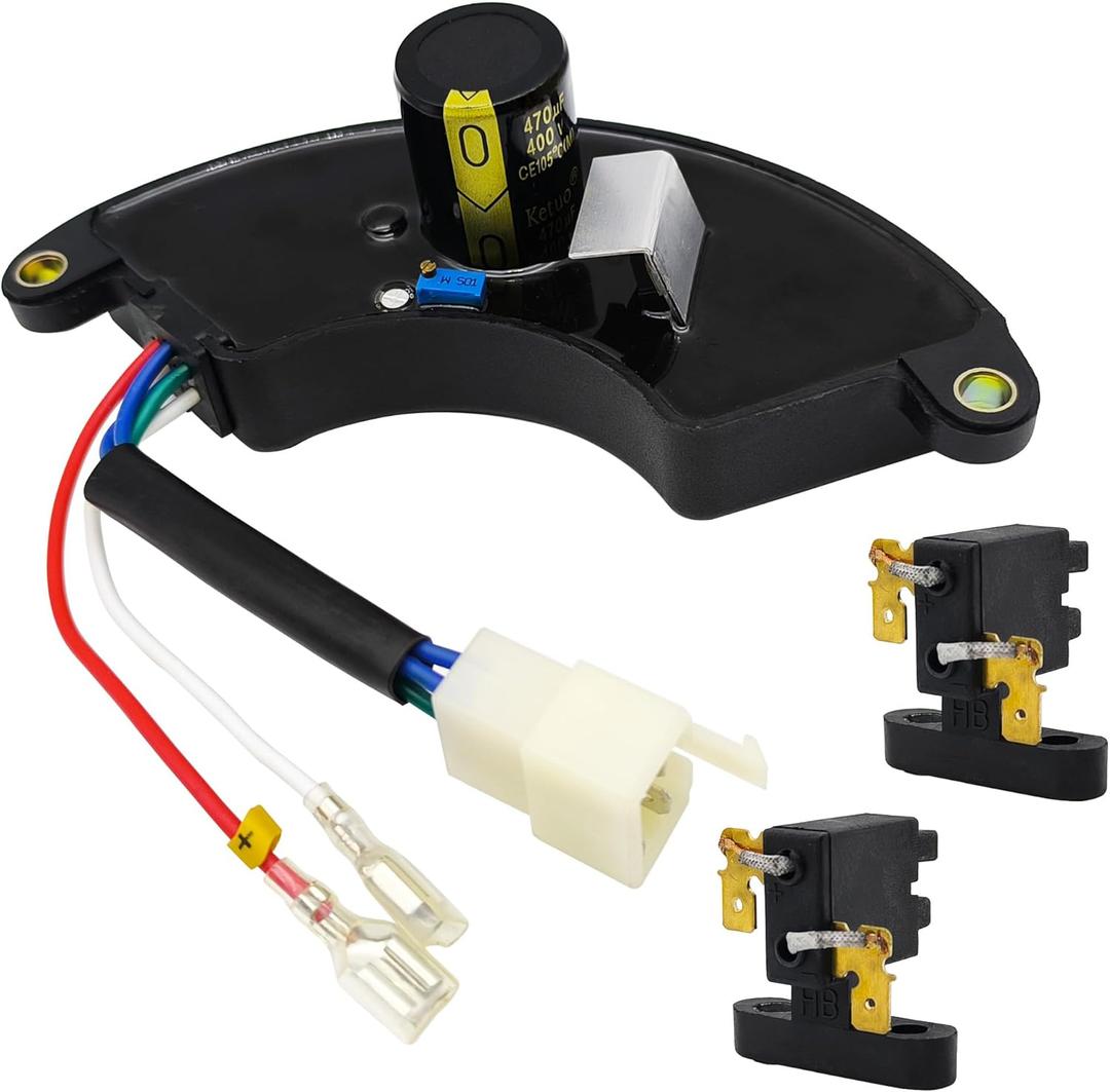 YGQ Generator AVR Automatic Voltage Regulator for 5000 Thru 9500 Watt Predator Champion Generac 0H2579B & Brushs