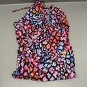 Yonique Women's Halter Tankini Top V Neck Swim Top Tummy Control Bathing Suit (Large, Colorful Leopard)