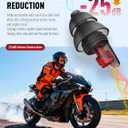 Motorcycle Ear Plugs for Wind Noise Reduction, 2 Pairs Reusable Motorcycle Accessories - Moto Earplugs, Soft Comfortable Hearing Protection for Motorbike, Touring, Racing, Riding - 25dB, Biker Gifts