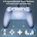 IWGAME RGB Wired Controller for PS-5/PC, Gaming Controller Support Programmable/Remap Turbo Functions, Hall Effect Trigger, Dual Vibration, 3.5MM Audio Jack, Compatible with PS-5/PS-4/PC/MAC/IOS/Android/Steam Deck(Blue,90 Inch)