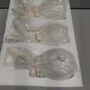 Lulu Home 3 Packs Easter Tabletop Ornaments, Resin White Bunnies Figurines with Floral Wreaths Around Necks, Standing Rabbit Statues for Spring Garden Home Mantel Indoor Outdoor Decorations