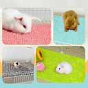 8 Pcs Guinea Pig Liner Washable Rabbit Cage Liner 16x12 Inch Guinea Pig Fleece Mats Reusable Bedding Pee Pads for Small Animals, Bunny (Gray, Green, Pink, Blue)