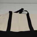 22" x 16" 12 Oz Cotton Canvas Boat, Grocery & Beach Bag (Tote) Natural/Black
