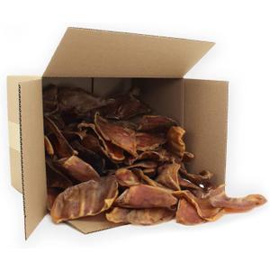 Best Pet Supplies GigaBite Whole Pig Ears for Dogs - All-Natural Slow-Roasted Chews That Clean Teeth and Satisfy Aggressive Chewers - 60 Pack for Large Dogs (EXP 06/15/30)