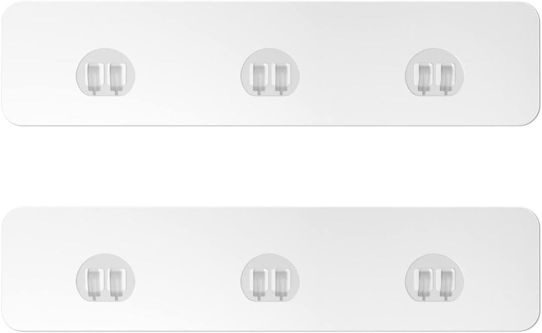 EAGMAK 2 Pack Transparent Shower Caddy Adhesive for Replacement, No Drilling , Soap Holder, Bathroom Storage Shelves and Kitchen Racks