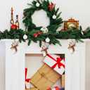 Jetec 3 Pcs 3 Inches Wooden Christmas Deer Ornaments Deer Bust Head Hunter Antler Rack 8 Point Buck, Hunting Christmas Tree Hanging Decorations, Hand-Carved Xmas Hunter Gift Xmas Deers Head Ornaments