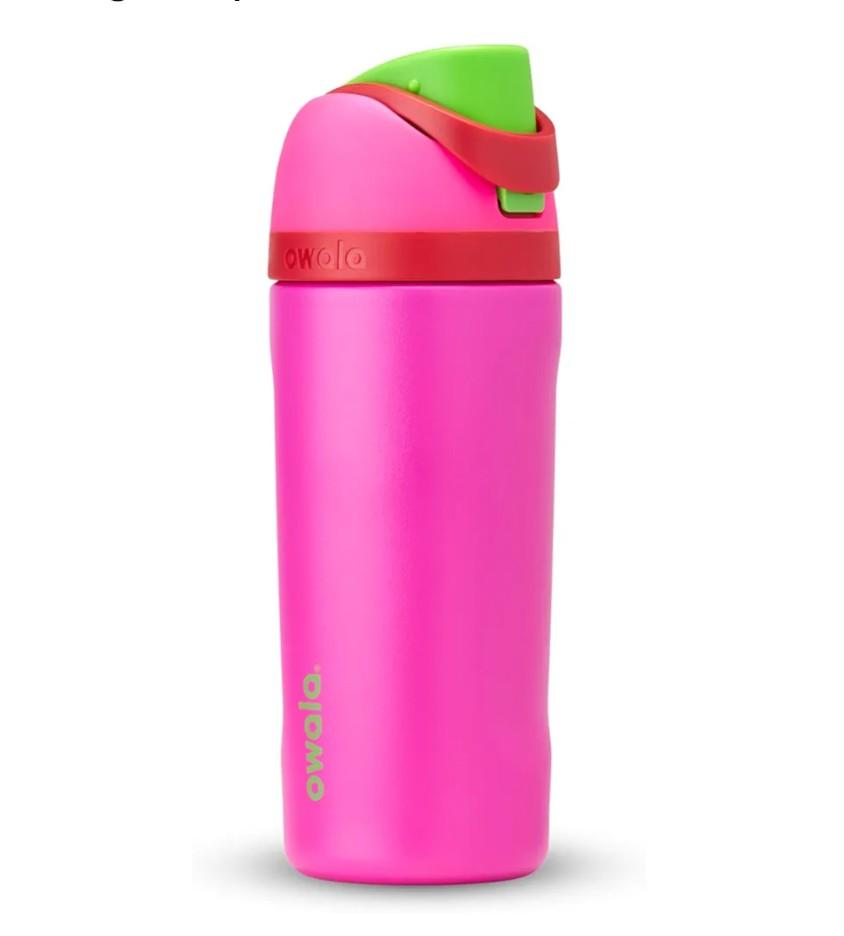 Owala Kids FreeSip Insulated Stainless Steel Water Bottle with Straw, BPA-Free Sports Water Bottle, Great for Travel, 16 oz, All the Berries
