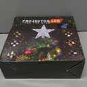 Christmas Tree Topper Star Lighted with 32.8ft Breathing Flickering Light Cord & 6 LED Projection Modes, Silver Christmas Star Topper for Indoor Xmas Holiday Tree Decoration