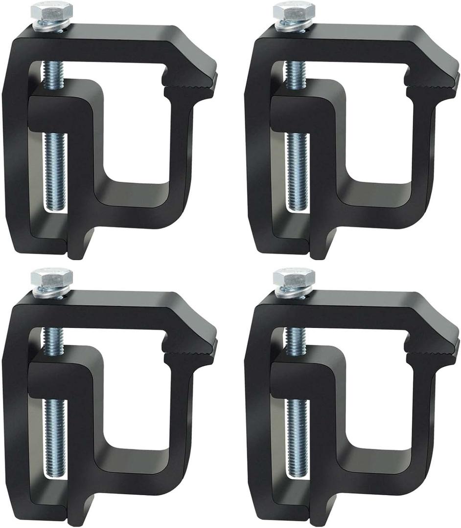 Mounting Clamp Tonneau Cover Clamps Truck Topper Camper Shell Clamps Truck Bed Camper Clip for Chevy Silverado Sierra 1500 2500 3500 for Dodge Ram 1500 2500 3500 for Ford F150 250 4PC Black