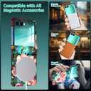 Hekodonk for Galaxy Z Flip 7 Case,[Compatible with MagSafe][Built-in Screen Protector][Hinge Protection],Magnetic Slim Shockproof Women Girls Case for Samsung Galaxy Z Flip 7,All Green
