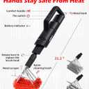 Electric Grill Brush Long Handle, Innovative Reciprocating Motor Grill Cleaner (600/720 Strokes/min), Powerful Cleaning, 3 Interchangeable Brush Heads, Ideal BBQ Gift for Dads & Grill Lovers