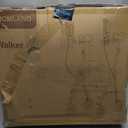 ELENKER Upright Walker, Stand Up Rollator Walker with Padded Seat and Backrest, Lightweight, Compact Folding, Fully Adjustment Frame for Seniors, Red