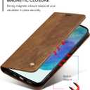 QLTYPRI Wallet Case for Samsung Galaxy S21 5G, Vintage Folio PU Leather Purse Case with Card Slots Magnetic Closure Kickstand Flip Crashproof Phone Cover for Samsumg Galaxy S21 -Brown