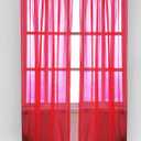 OPT. Elegance Sheer Voile Rod Pocket Window Curtain Panel, 81010 (Burgundy), 84"L x 54"W