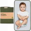 KeaBabies Portable Diaper Changing Pad, Easy Wipe Clean - Foldable Waterproof Baby Changing Mat for Diaper Bag, Compact, Lightweight, 25x13 Newborn, Infant, Baby Changer Travel Essential (Olive Green)