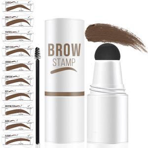 Eyebrow Stencils, Eye Brow Stencil Kits Waterproof Brow Stamp Eyebrow Stamp Perfect Eyebrows, Long-Lasting, Smudge-proof Eyebrow Kit for Women With 10PCS Eyebrow Shaping Kit, Soft Brown