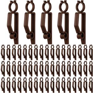 Wenqik Large C7 C9 Christmas Light Clip Outdoor Holiday Light Clips for Gutters and Shingles Outdoor Hang Gutter Hooks Weatherproof for Christmas Decoration String Lights(Coffee,40 Pcs)