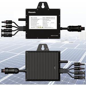 Solar Grid Tie Micro Inverter 800W, SMI800W 120V AC Grid-Tied Output with WiFi Smart App Tracking, 96% Efficiency Pure Sine Wave Inverter for Family Residence, Home & Small Business Energy Saving
