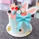 LaVenty Alice Cake Decoration Party Supplies Favors Bunny Birthday Cake Decoration Alice in Onederland Cake Topper Birthday Baby Shower Decoration