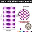 Gartful 5mm Rhinestone Adhesive Stickers, 12 Embellishment Sheet 1920 PCS Jewel Gem Stickers Multicolor Bling Diamond Craft Stickers for Scrapbooking, Handmade Gift, Crafts, Nail, Makeup, Body