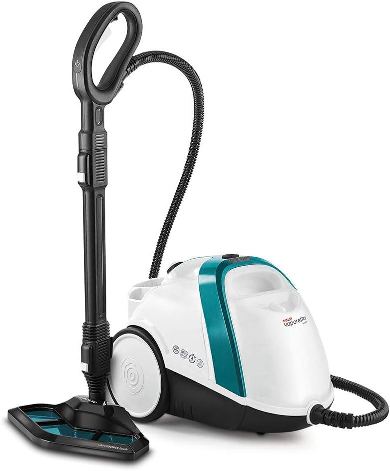 POLTI Vaporetto Smart 100 Steam Cleaner with Unlimited Steam Technology, Sanitize Floors, Carpets and Surfaces Adjustable High Power Steam Pressure Up to 58 PSI with 10 Accessories 