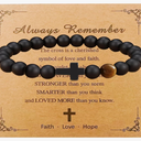Teen Girl Boys Mens Gifts, Natural Stone Cross Bracelets Trendy Stuff Inspirational Gifts Ideas Bracelet&Card Inspirational gifts for Daughter Son, Husband-Birthday Graduation Retirement Christmas