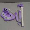 Kids Stand Rechargeable Karaoke Machine Toys with 2 Wireless Mic, Microphone Gifts for 3 4 5 6 7 8 Year Old Girls Grandkids, Bluetooth Speaker with LED Lights Birthday Gift for Age 3-8 (Purple)