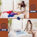 HIBAG Vacuum Storage Bags, 12 Jumbo Vacuum Seal Bags for Clothing, Space Bags for Clothes, Comforters, Blankets, Bedding (12J)