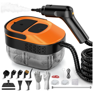 Steam Cleaner for Home & Car2500W Portable Handheld Steamer for Cleaning with 3Level Handle, 15s HeatUp, Large Tank, 16 Accessories  Clean Grease, Grout, Tile, Floor, Couch, Dirt, Furniture