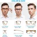 Large Reading Glasses Men Blue Light Blocking Readers for Computer 1.0 1.25 1.5 2.0 To 5.0 6.0 (Brown Turquoise)
