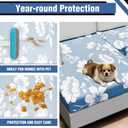 Stretch Couch Covers for L-Shaped Couch Cover & Sectionals with 3 seat Cushion Covers,Floral Print L Shaped Sofa Slipcovers,Washable Soft Wear-Resistant Sofa Protector for Pets