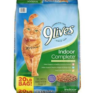9Lives Indoor Complete Dry Cat Food, 20 lb. Bag (20 Pound (Pack of 1))
