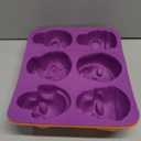 Skull Cake Pan Silicone Mold, 2 Pack Large 3D Halloween Skull Silicone Molds for Baking Cakes Pizza Chocolate Candy Soap