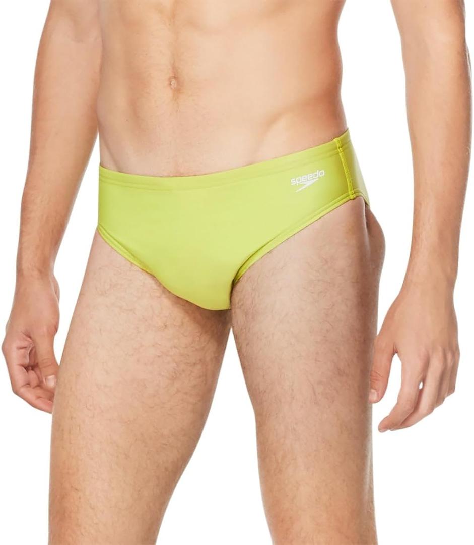 Speedo Men's Standard Swimsuit Brief Endurance+ The One, Acid Lime, 34