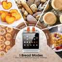 Toaster 4 Slice Long Slot for Bagels & Artisan Bread, Digital Smart Touch Screen with Memory Function & Single-Slice Modes, 6 Toast Settings & 5 Bread Types, Defrost & Reheat, Stainless Steel