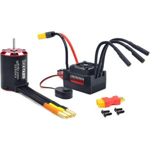 Surpass Hobby 3650 3250KV Brushless Motor and Smart Waterproof 45A ESC Combo for 1/10 RC Off-Road Truck RC CAR