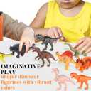 25Pcs Dinosaur Birthday Decorations Mini Dino Figures Cupcake Toppers Animal Theme Party Cake Baby Shower Supplies