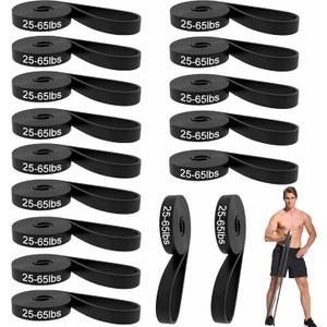 16-Pcs Resistance Bands Set - Premium Elastic Workout Bands for Home Gym, Strength Training, Yoga & Physical Therapy