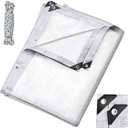 99% Aluminet Shade Cloth Reflective Tarp 10 x 10 ft Aluminium Cloth Porch Privacy Screen with Grommets for Car Garden Pergola Patio Sun Shade Kennel Cover Durable Mesh Canopy Cover Easy Setup