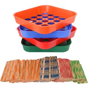 ESSENTIAL Coin Sorters Tray, 4 Color-Coded Coin Sorting Tray with 160 Assorted Coin Roll Wrappers