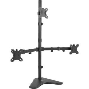 VIVO Triple LCD LED Computer Monitor Desk Stand, Free Standing Heavy Duty Fully Adjustable Mount for 3 Screens up to 30 inches STAND-V003E