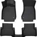 All-Weather TPE Rubber Floor Mats Compatible with 2012 2013 2014 2015 2016 2017 2018 Audi A6 /2013-2018 S6, Custom Fit Full Car Carpet Liners Set (Black)
