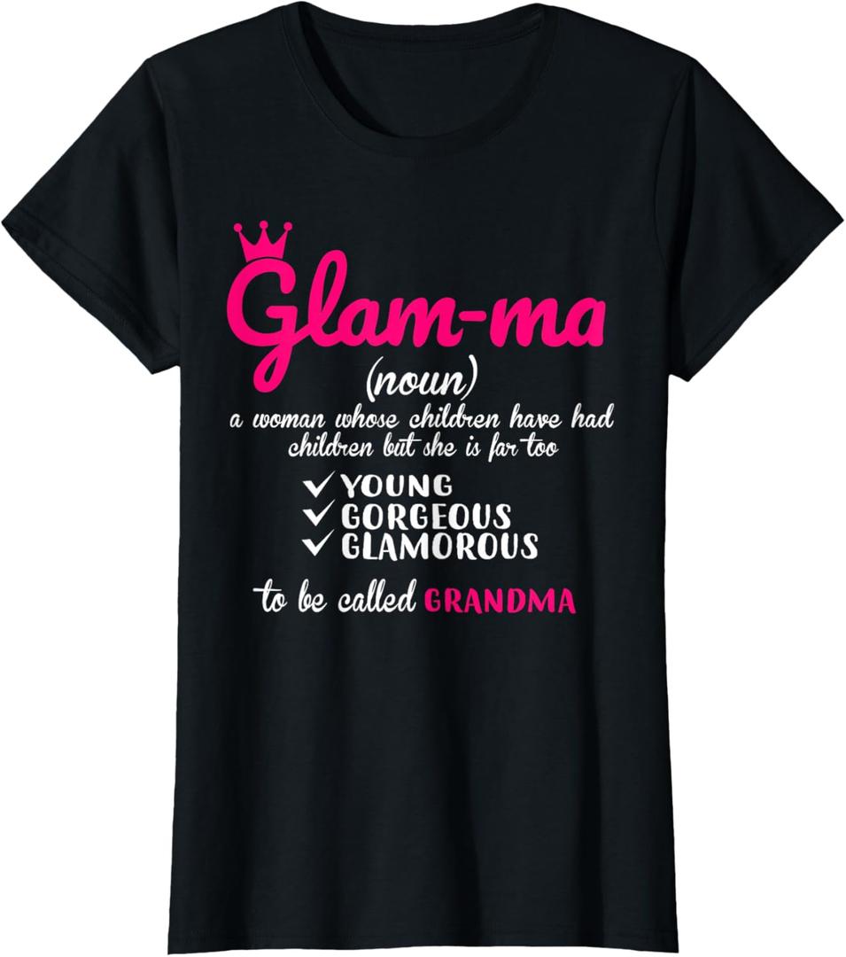Grandma Definition Glamma T-Shirt,5X