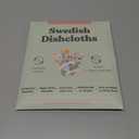 Kitchen Swedish Dishcloths with Hooks - 6 Pack Reusable Dish Cloths for Washing Dishes Fast Drying Cute Fun Swedish Dish Towels Washable Cleaning Sponge, Bicycle Lavender