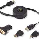Retrak Retractable HDMI CABLE MINI MICRO DVI ADAPTERS