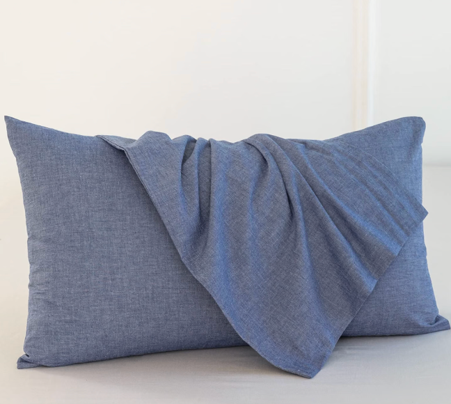 Pillow For Comfortable Sleep, Medium Size, Heather Blue