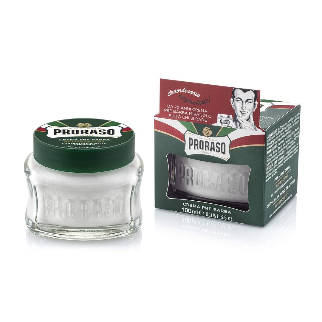 Proraso Pre-Shave Conditioning Cream for Men, Refreshing and Toning with Menthol and Eucalyptus Oil, 3.6 oz (3.6 Ounce (Pack of 1))