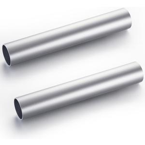 Hicarer 2 Pcs 2" (51mm) OD Straight Aluminum Pipe Tube 11.8" 300mm Long Aluminum Intercooler Pipe Piping Air Intake Tube Brushed Finish